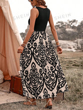Criss-Cross Spaghetti Straps Sleeveless Knitted Contrast Patchwork Pleated Dress With Hollow Out Deta